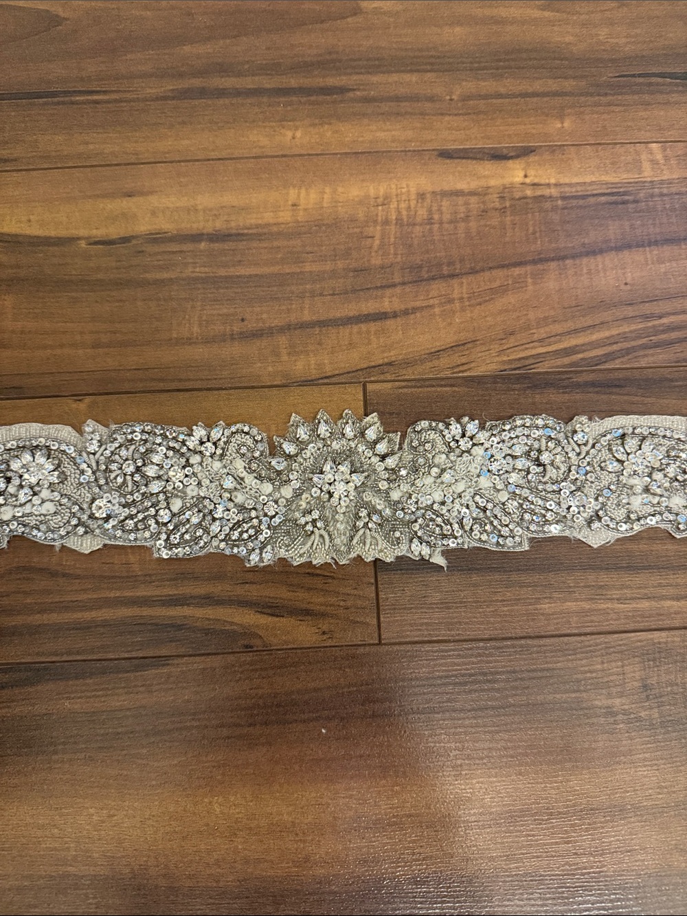 Monique Lhuillier Crystal Beaded Bridal Sash/belt